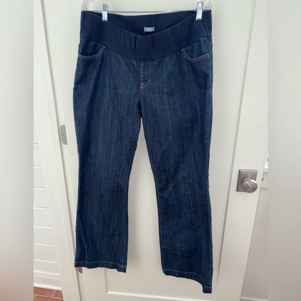 GAP Maternity Long and Lean under belly wide leg trouser jeans sz 16 NWOT